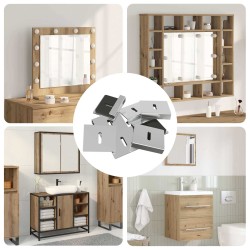 Suport pentru oglindă 2 pcs nichel 35 x 30 x 8,3 mm oțel