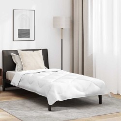 Pilotă cu pernă 2 pcs alb microfibră