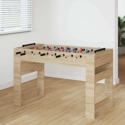 Masă de foosball stejar sonoma 125 x 60,5 x 80 cm lemn compozit