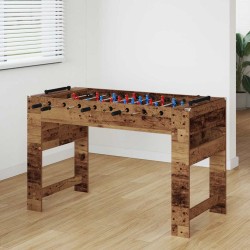 Masă de foosball lemn vechi 125 x 60,5 x 80 cm lemn compozit