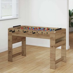 Masă de foosball stejar artizanal 125 x 60,5 x 80 cm