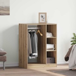 Dulap cu raft cu depozitare stejar artizanal 77 x 48 x 102 cm