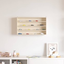 Dulap de afișare pe perete bej 60 x 8,5 x 37 cm lemn compozit