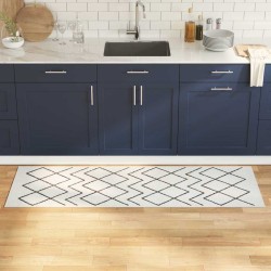 Covor de bucătărie alb 180 x 60 cm catifea