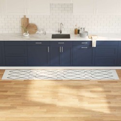 Covor de bucătărie alb 300 x 60 cm catifea