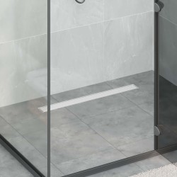 2 în 1 drenaj pentru duș argintiu 80 cm oțel inoxidabil 304