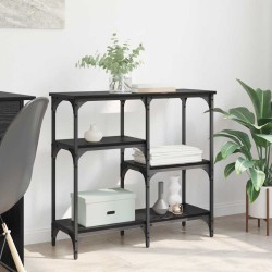 Cu raft stejar negru 80 x 29 x 75 cm lemn compozit