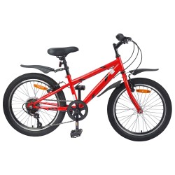 Bicicletă pentru copii 20 inci 6-speed pentru 6-11 ani roșu