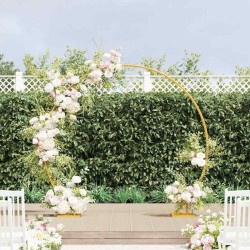 Arc de nuntă auriu 220 x 45 x 200 cm oțel