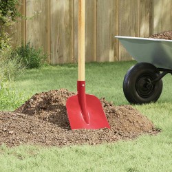 Cap de lopată roșu 32 x 24,5 cm oțel vopsit electrostatic