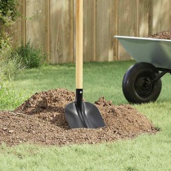 Cap de lopată negru 34,5 x 24 cm oțel vopsit electrostatic