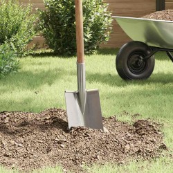 Cap de lopată argintiu 43 x 17 cm oțel vopsit electrostatic