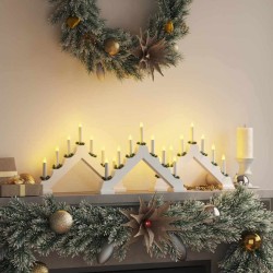 Pod din lumânări de crăciun cu 7 led 3 pcs alb 39.5 x 5 x 29 cm