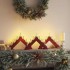 Pod din lumânări de crăciun 3 pcs roșu 39.5 x 5 x 29 cm