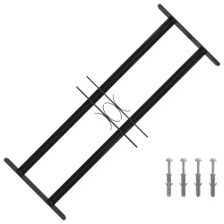 Grilă fereastră negru 76 x 30 cm oțel vopsit electrostatic
