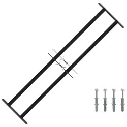 Grilă fereastră negru 115 x 30 cm oțel vopsit electrostatic