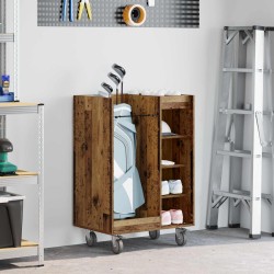 Dulap golf cu roata simplu lemn vechi 65 x 45 x 98 cm