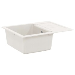 Chiuvetă alb 620 x 500 mm 80% quartz și 20% rășină