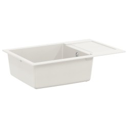 Chiuvetă alb 780 x 500 mm 80% quartz și 20% rășină