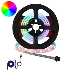 Bandă led 4 pcs negru și transparent 55 x 0,8 x 0,3 cm