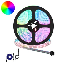 Bandă led 4 pcs negru și transparent 550 x 0,8 x 0,3 cm