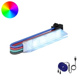 Bandă led 4 pcs negru și multicolor 150 cm cupru și plastic