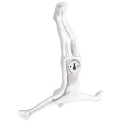 Sculptură argintiu 22 x 8 x 25 cm aluminiu