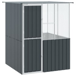 Cușcă pentru păsări antracit 154 x 154 x 200 cm oțel galvanizat