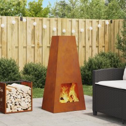 Cuptor de foc maro 50 x 35 x 100 cm