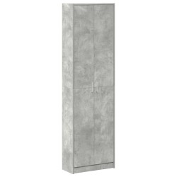 Dulap cu raft gri din beton 55 x 25 x 189 cm lemn compozit