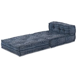 Canapea modulară imprimare indigo 70 x 70 x 56 cm țesătură