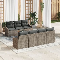 Set de canapele pentru grădină 8 pcs gri