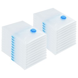 Pungi de stocare 20 pcs transparent și albastru 70 x 50 cm