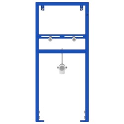 Suport de perete pentru baie albastru 50 x 17.5 x 136 cm oțel