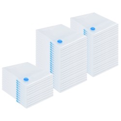 Pungi de stocare 50 pcs transparent și albastru 130 x 100 cm