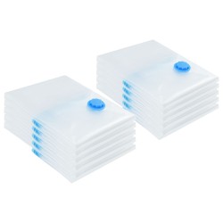 Pungi de stocare 10 pcs transparent și albastru 70 x 50 cm