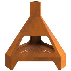 Cuptor de foc maro 50 x 43 x 52 cm oțel rezistent la intemperii
