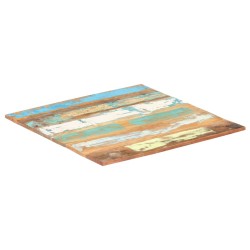 Blat de masă pătrat, 80 x 80 cm, lemn masiv reciclat, 15-16 mm
