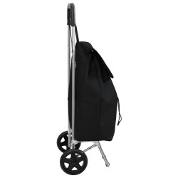 Carucior de cumpărături negru 35 x 28 x 92 cm tafeta oxford