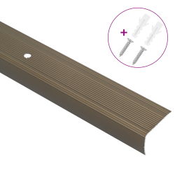 Profile pentru marginea treptelor 10 pcs maro 67 x 3.5 x 3 cm