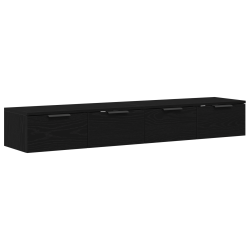 Cabinet suspendat cu sertar 2 pcs stejar negru 68 x 30 x 20 cm