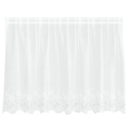 Cortină din dantelă cu perdele alb 100 x 200 cm poliester