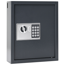 Seif digital cu blocare gri 30 x 10 x 36.5 cm oțel