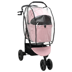 Carucior pentru pisici pliante roz 78 x 54 x 101 cm poliester