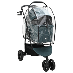 Carucior pentru pisici pliante verde 78 x 54 x 101 cm poliester