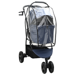 Carucior pentru pisici pliante albastru 78 x 54 x 101 cm