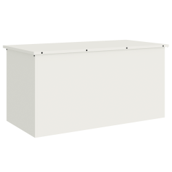 Cutie de depozitare exterioară alb 100 x 50,5 x 50 cm oțel