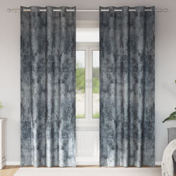 Draperie cu perdele 2 pcs argintiu 260 x 140 cm catifea