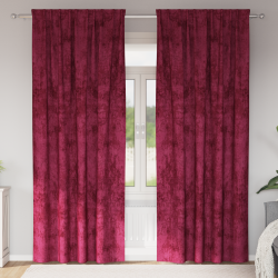 Draperie cu perdele 2 pcs bordo 225 x 140 cm catifea