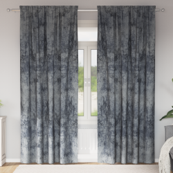 Draperie cu perdele 2 pcs argintiu 225 x 140 cm catifea